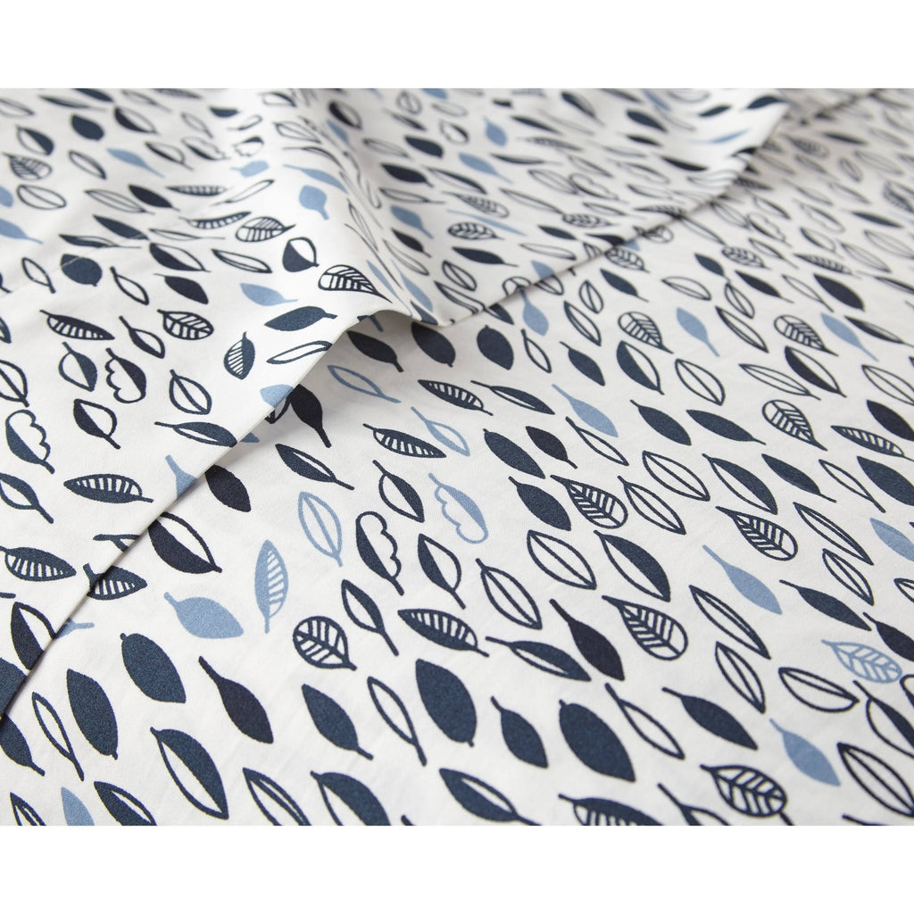 Blue 4-Piece Printed Bed Sheet Set G418842
