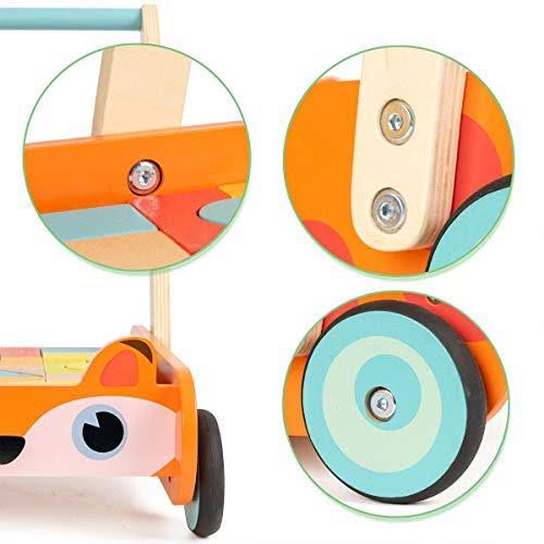 Wooden Baby Learning Walker Push Toy 35 Pcs B406345