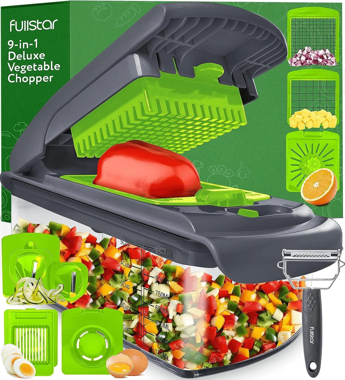 Vegetable Chopper 7 Blades White I34278