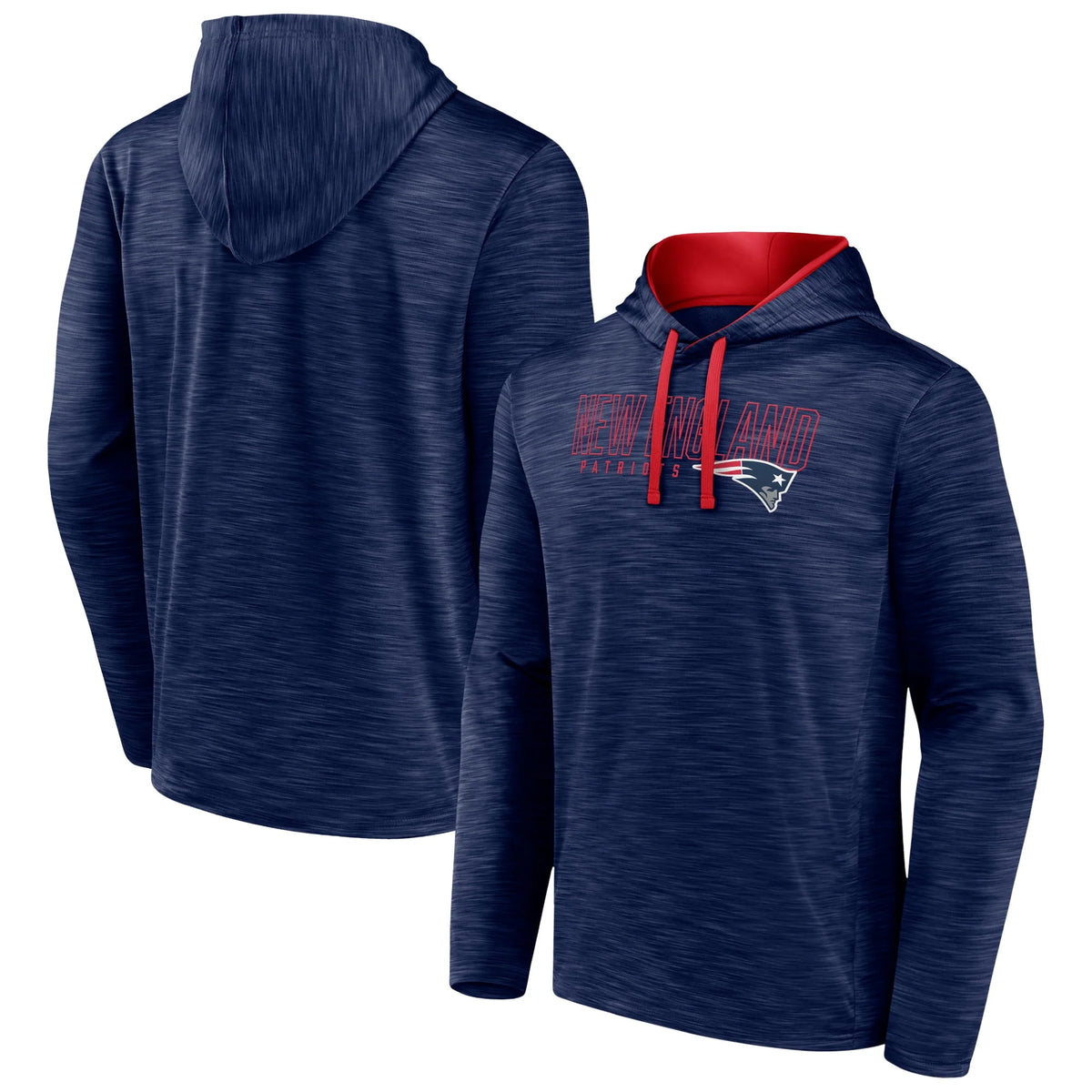 Heather Navy New England Patriots Pullover Hoodie C79653