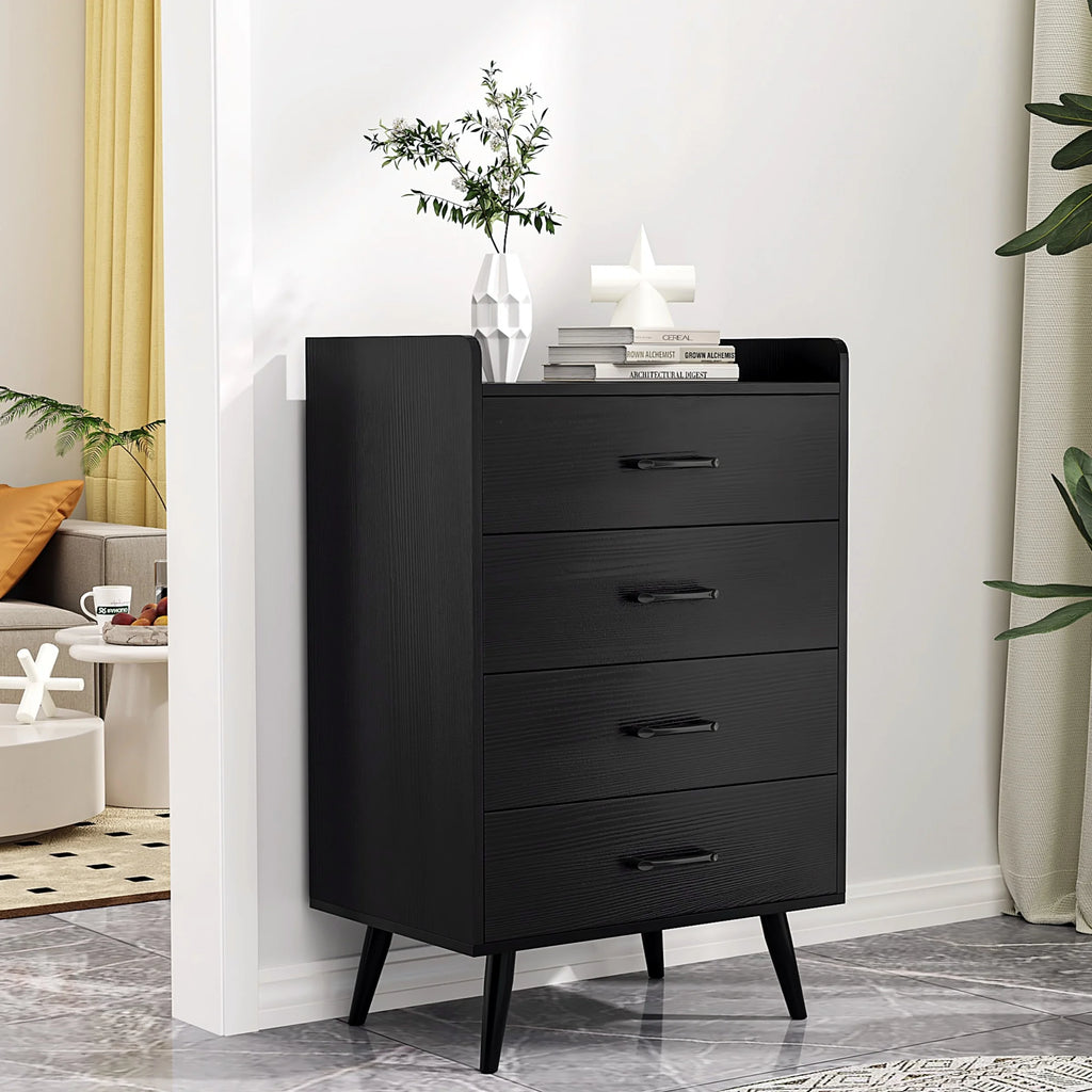 White 4 Drawer Wood Dresser L9030