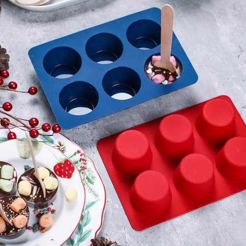 2pcs Silicone Hot Chocolate Spoon Molds with 30 Wooden Spoons A47633
