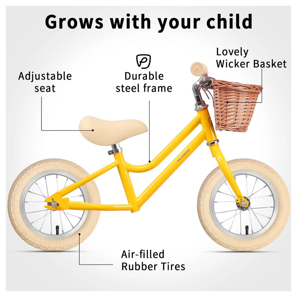 12 Inch Kids Balance Bike with Basket X2081