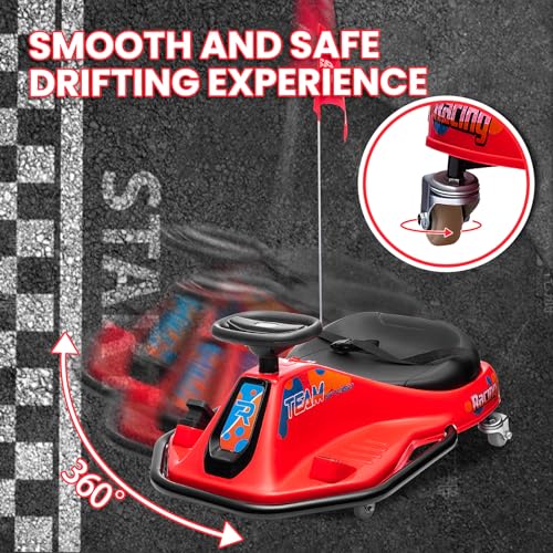 24V Electric Drifting Go Kart for Kids, Black A474539