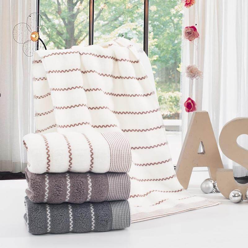 Cotton 3-Pieces Bath Towel Set F462