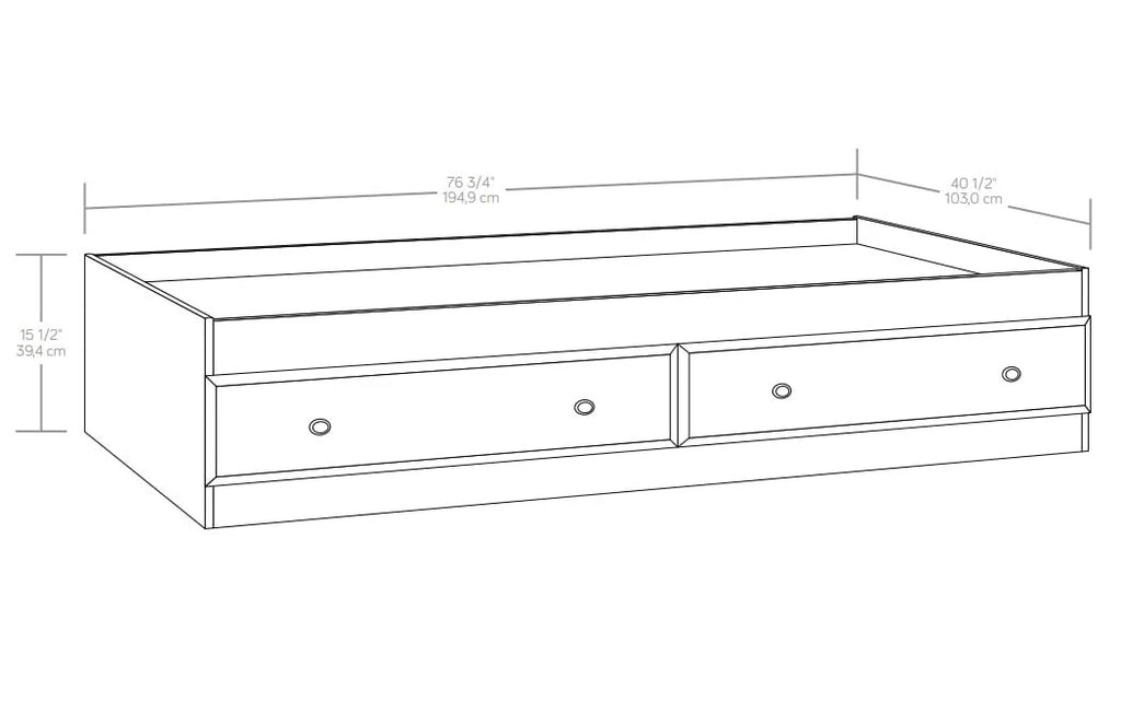 Twin Storage Bed Weathered Finish B9159