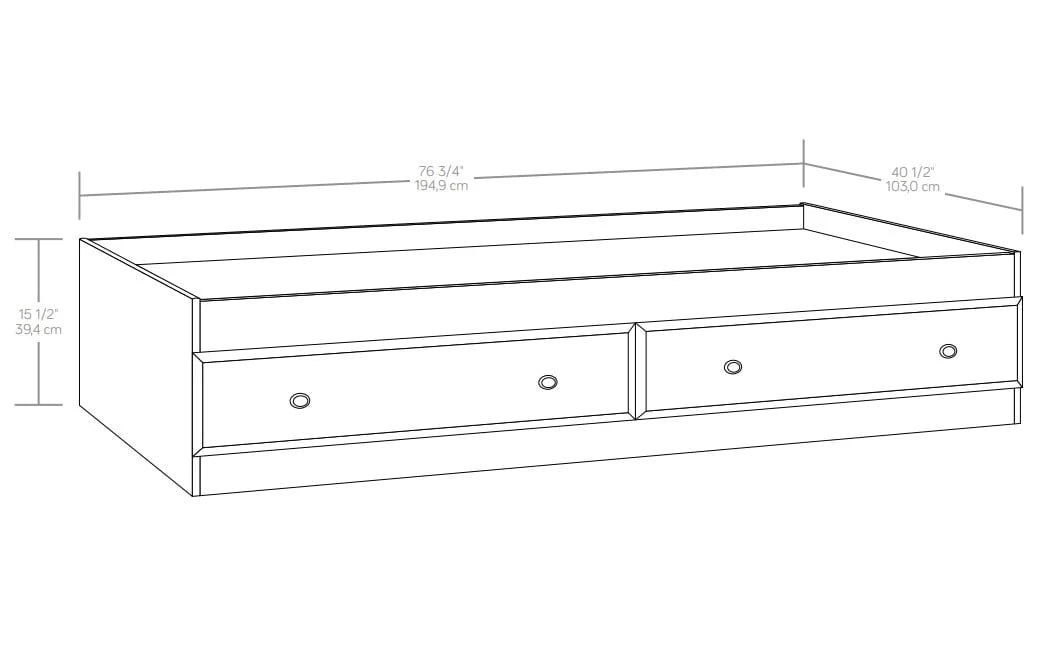 Twin Storage Bed Weathered Finish B9159