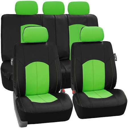 Perforated Leatherette Full Set Car Seat Covers Z34572