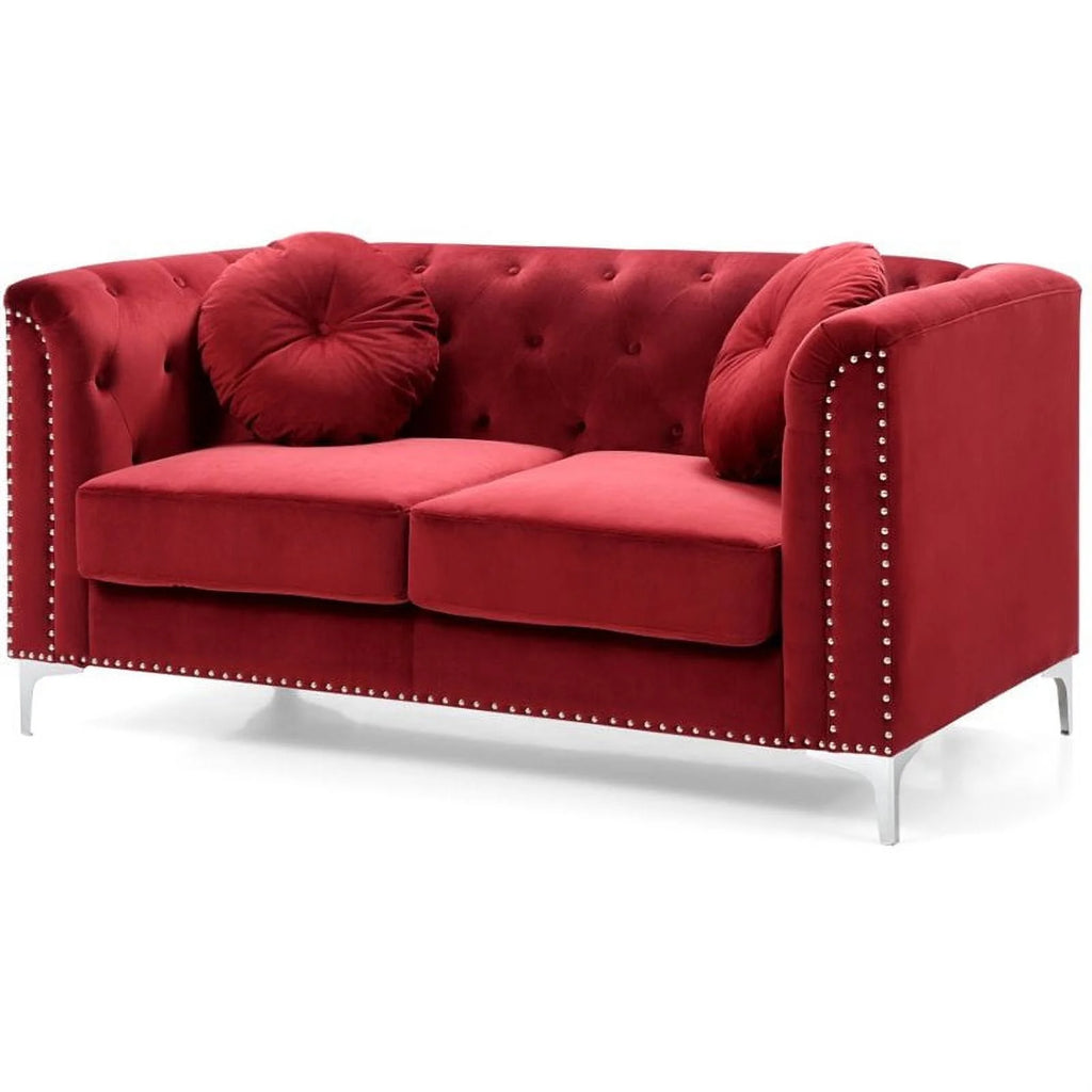 Velvet Sofa Chaise and Loveseat 2-Piece Set Z819012
