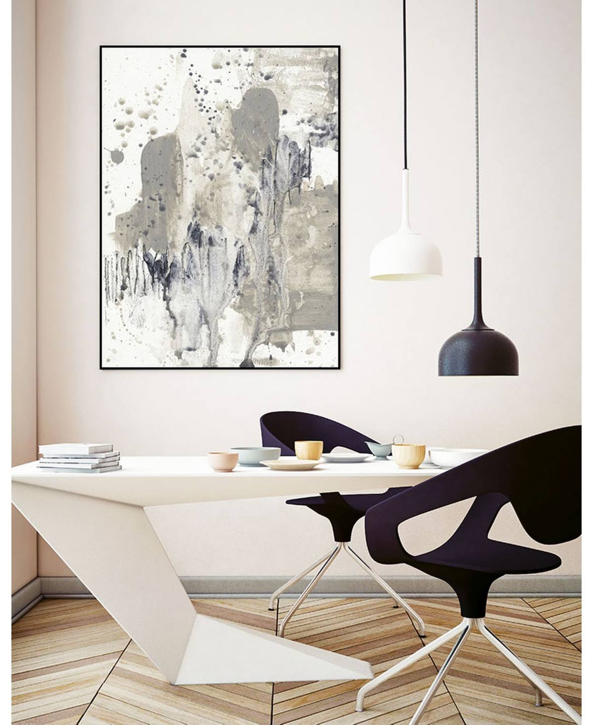 Framed Canvas Art Block D5555