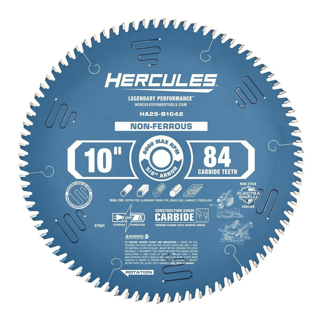 10 in. 84T Laminate Plastics Nonferrous Metal-Cutting Miter and Table Saw Blade T245688