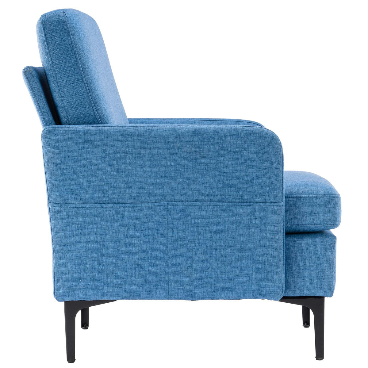 Fabric Arm Chair with Side Bags Dark Gray Z6728