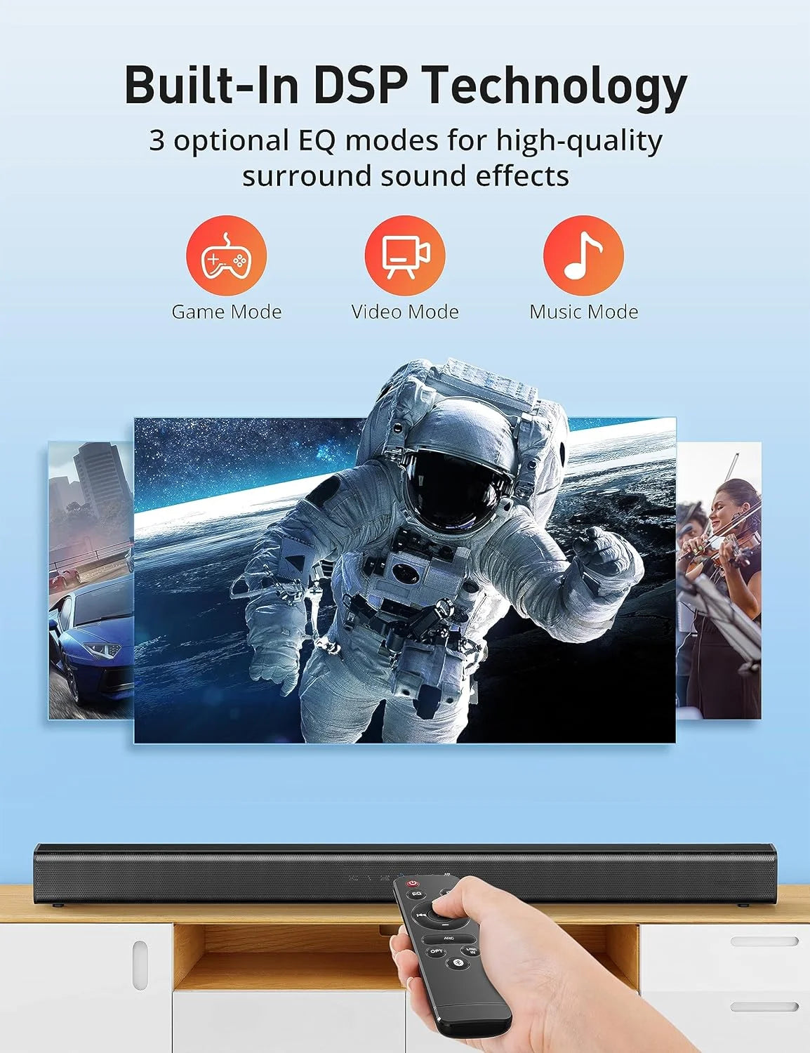 32-inch 50W Wireless Bluetooth Sound Bar J59452