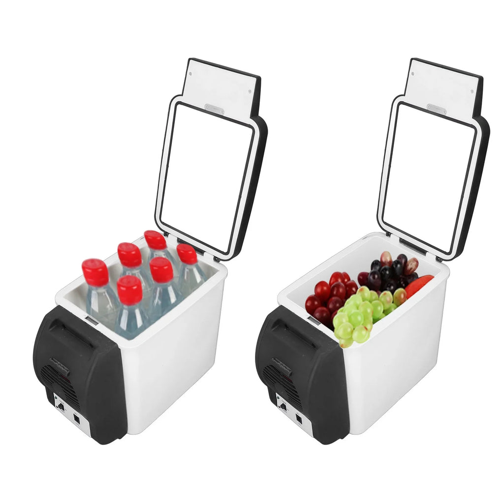 6L Portable Mini Fridge Black White G381