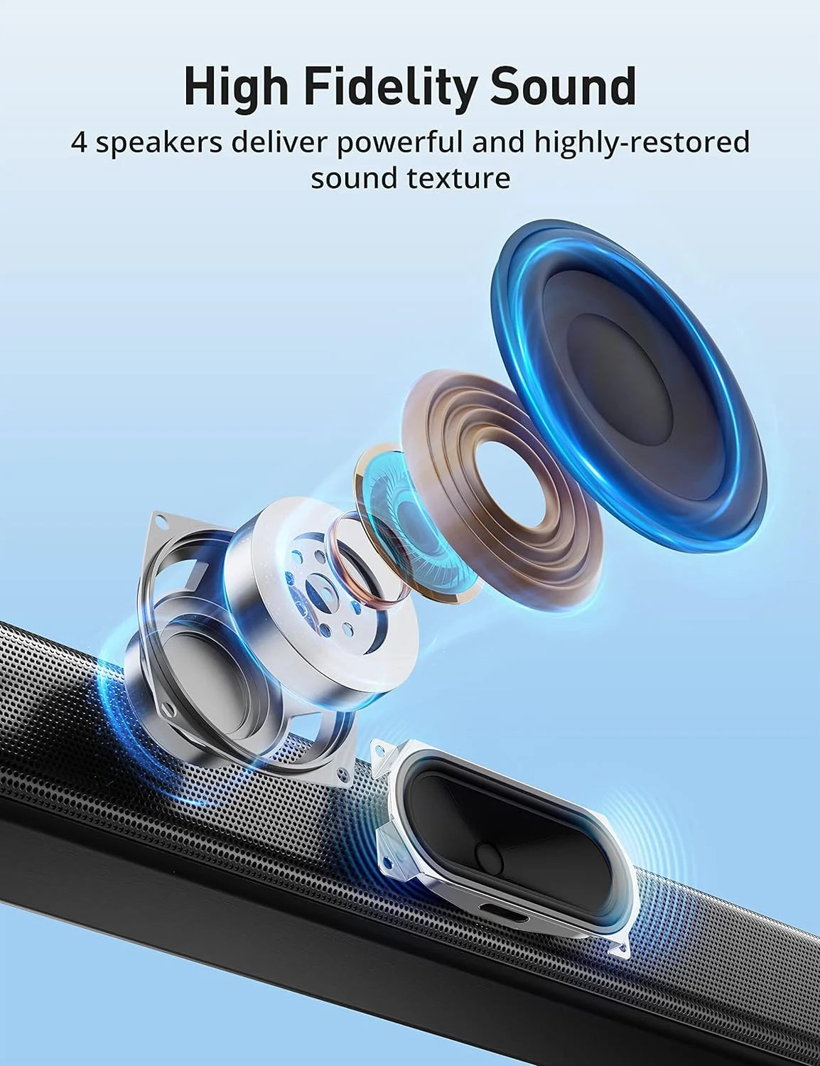 32-inch 50W Wireless Bluetooth Sound Bar J59452
