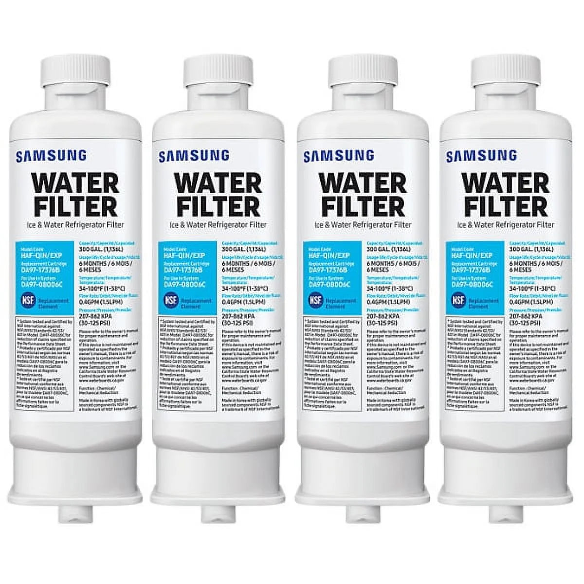 4 Pack Refrigerator Water Filter U91430