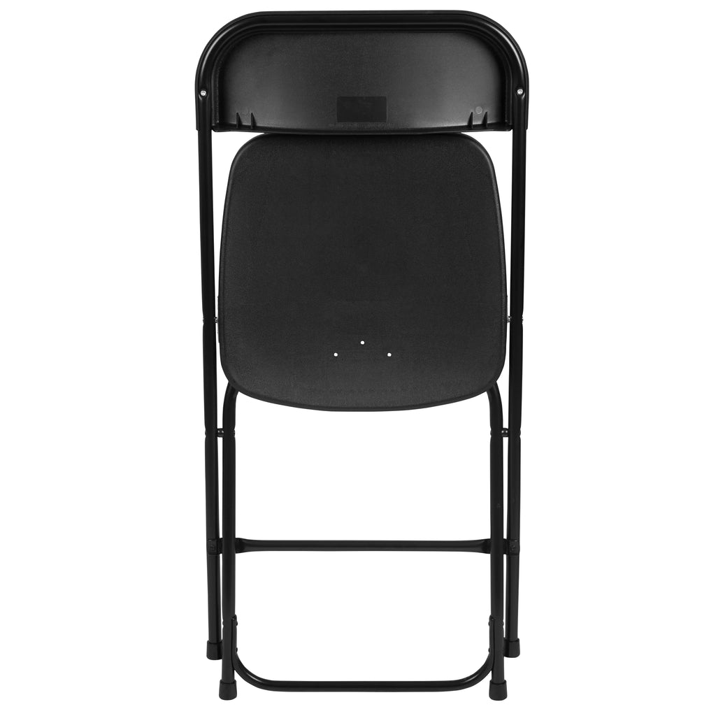 Black Plastic Folding Chair 2 Pack W9575