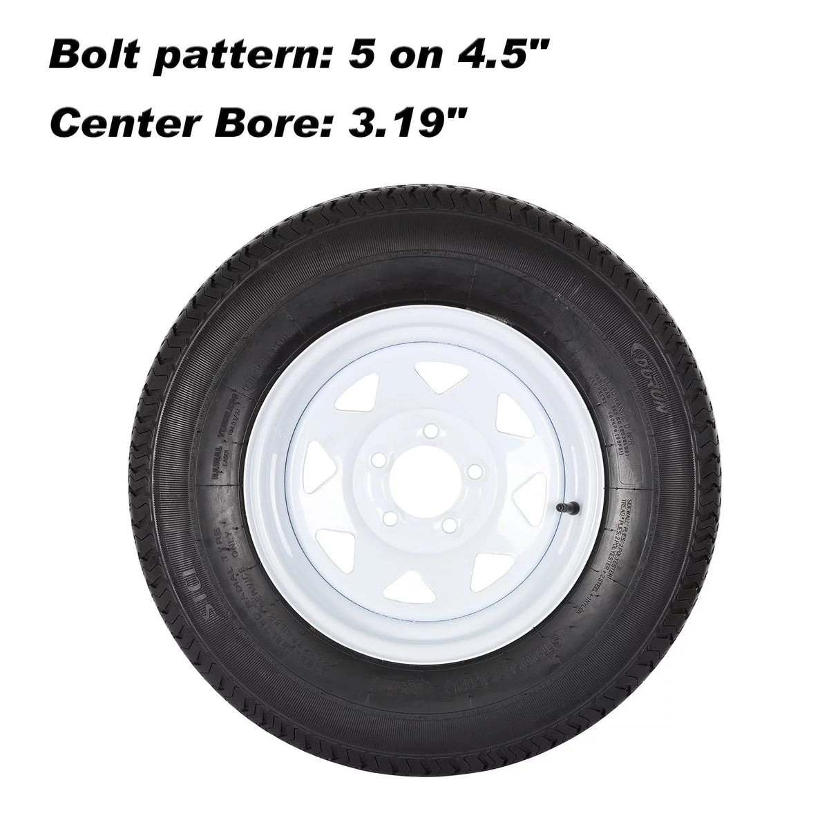 ST205/75R14 8-Ply Trailer Tire with Rim Set of 2 H3936