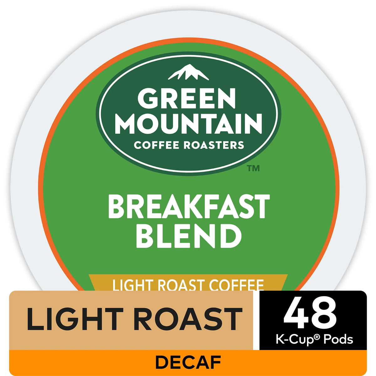 Light Roast Decaf Coffee K-Cup Pods 48 Count L9598