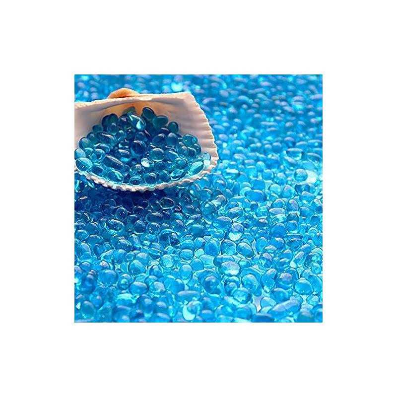 Glass Stones 1lb Irregular Sea Glass Pebbles Non-toxic Artificial Crystal Gemstones Y709089