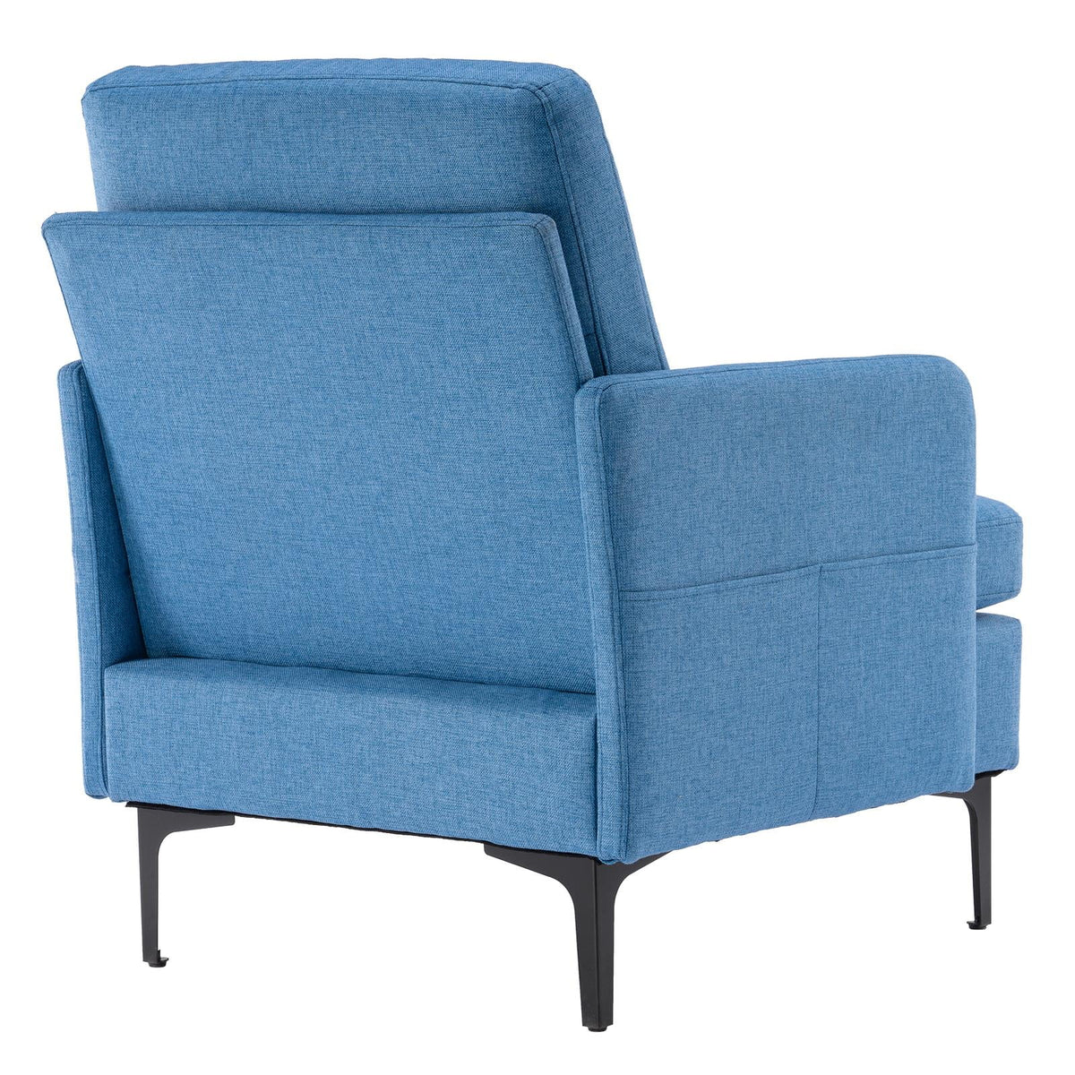 Fabric Arm Chair with Side Bags Dark Gray Z6728