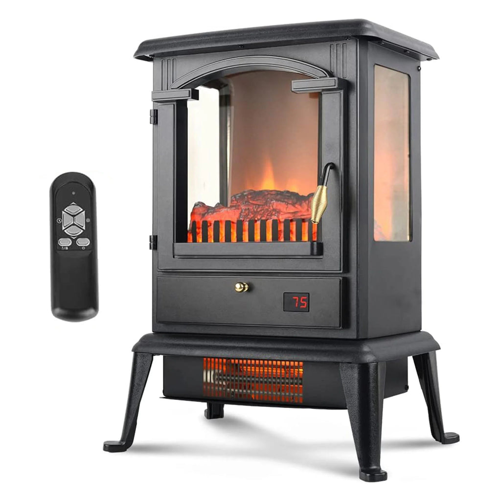 Freestanding Electric Fireplace Heater Stove with Remote 4 Pack S336