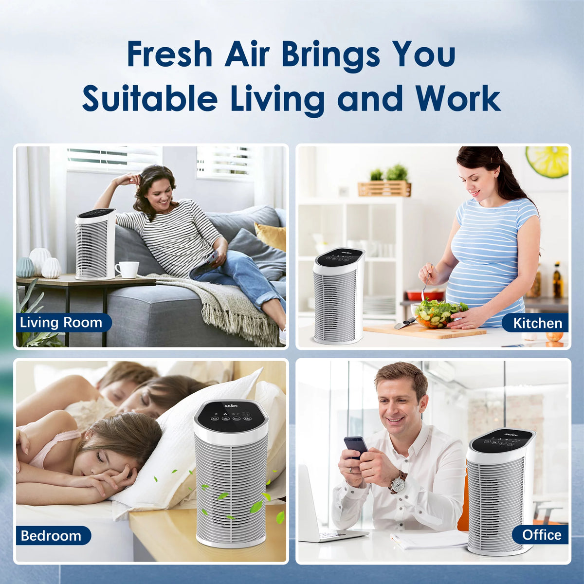 Air Purifier True HEPA Filter 3 Speeds V402794