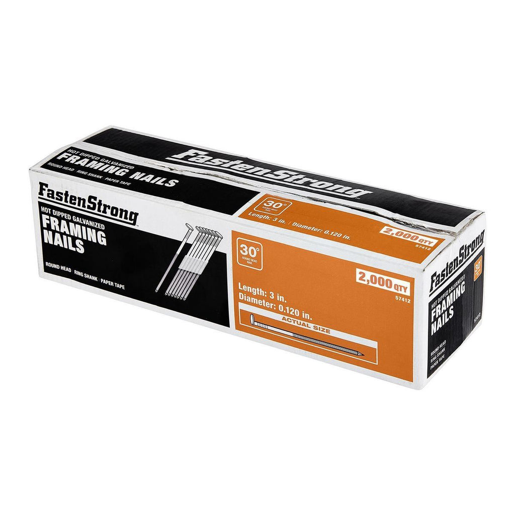 Galvanized Framing Nails, Ring Shank, 2000 Pack D224906