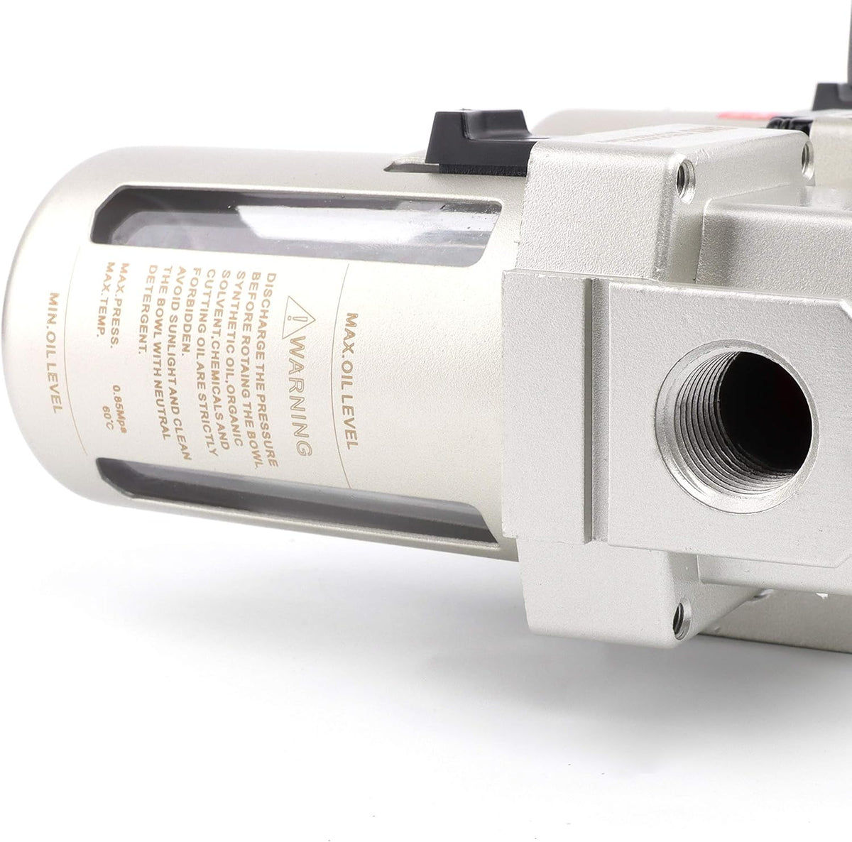 Compressed Air Filter Regulator Lubricator 1/4 NPT with Gauge and Bracket P1134