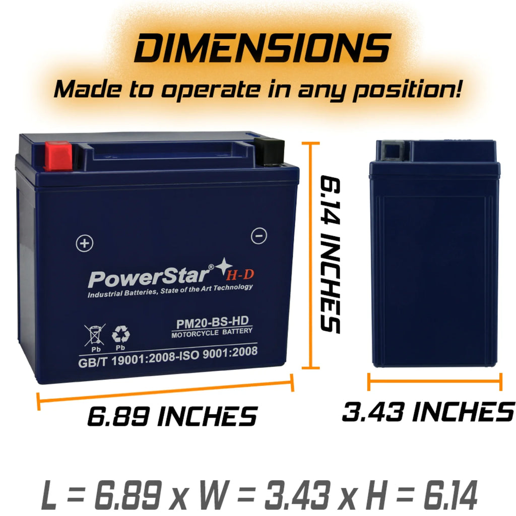 Battery for Harley-Davidson 1340cc Softail 1988 K2222
