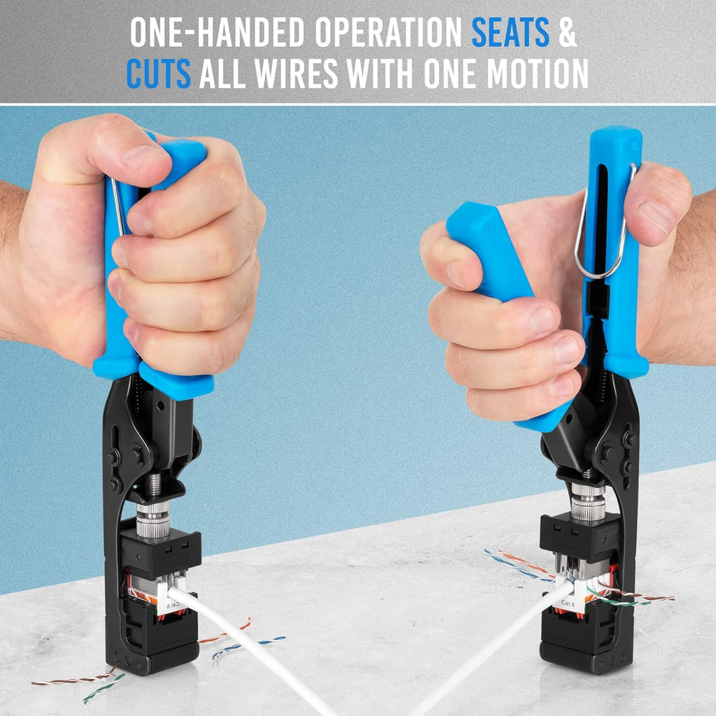 Speed Termination Tool Set with 10 Blue & 10 White Cat6/5e Female Connectors S2792