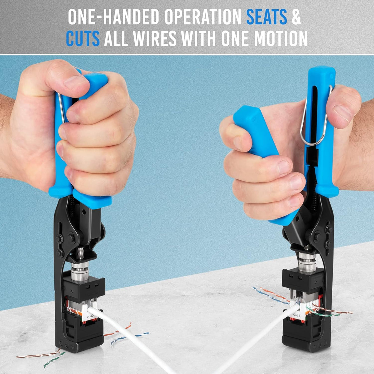 Speed Termination Tool Set with 10 Blue & 10 White Cat6/5e Female Connectors S2792