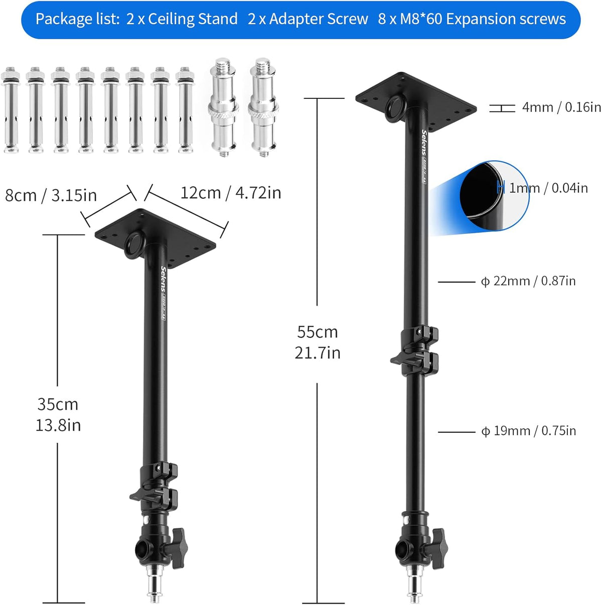 Photography Wall Camera Mount Boom Arm 2 Pack J5240