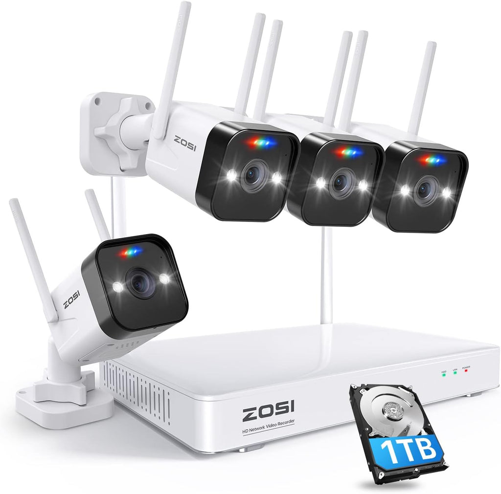 8CH 5MP PoE Security Camera System with 2TB HDD T542
