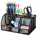 Black 7 Compartment Mesh Desktop Organizer N7539