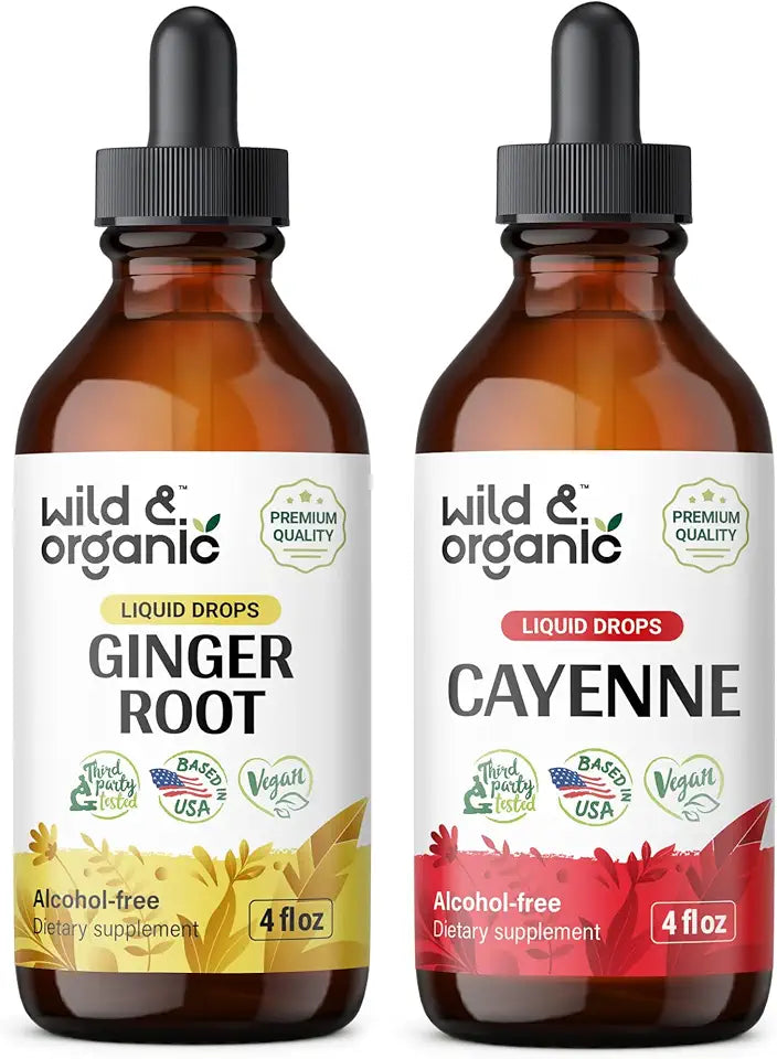 Ginger Root Tincture 4 fl oz & Cayenne Pepper Tincture 4 fl oz J56850