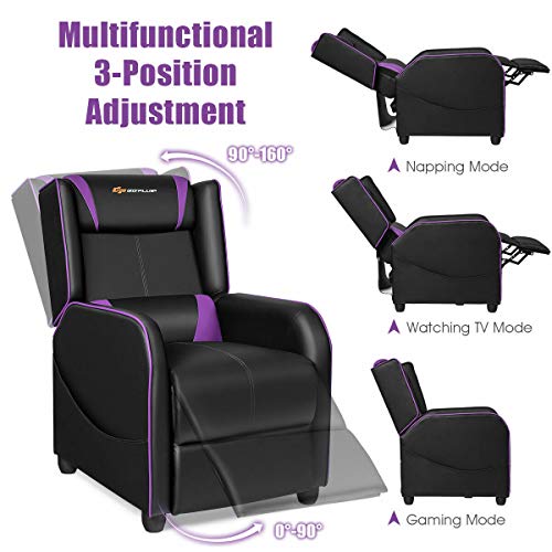 PU Leather Recliner Chair with Footrest O97861