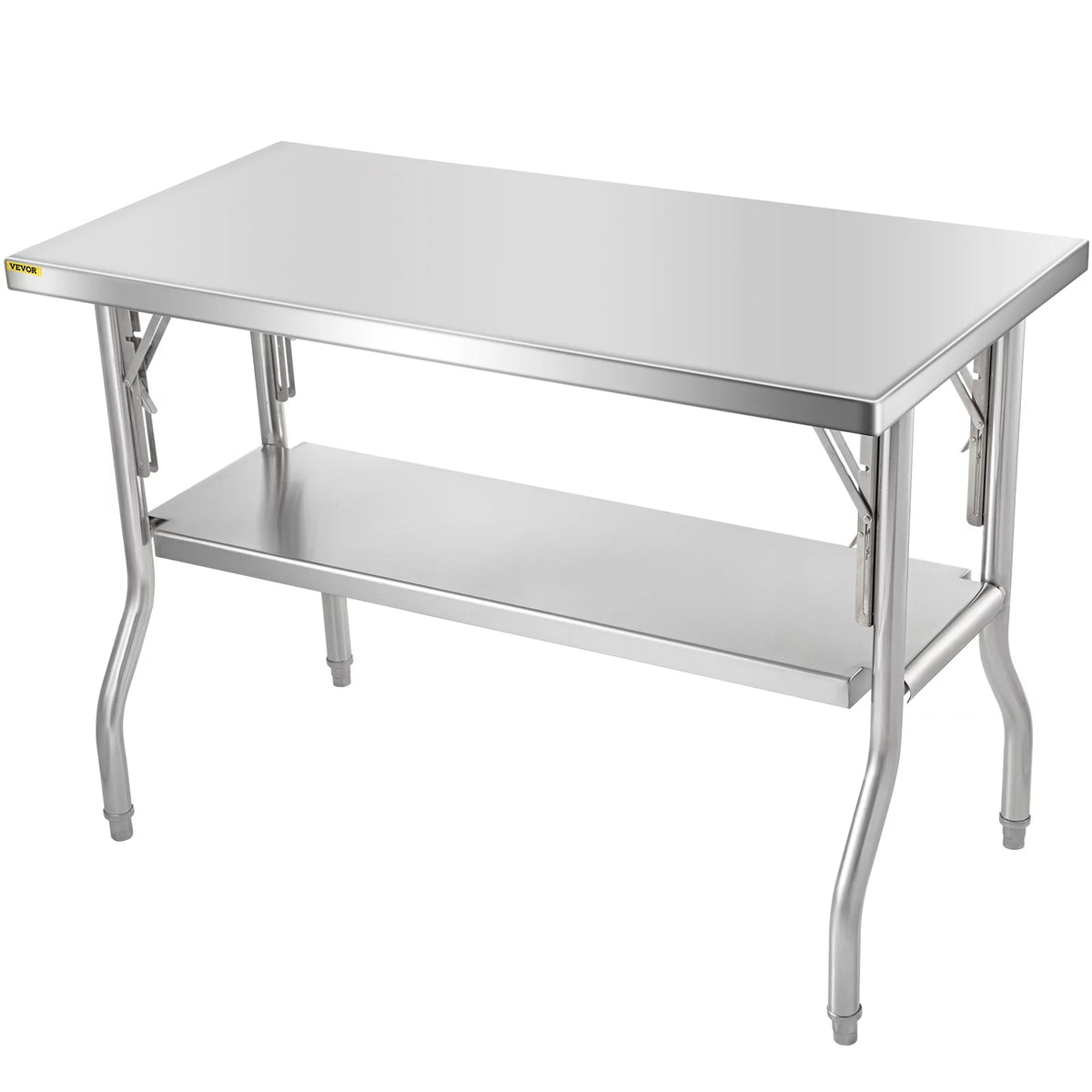 Stainless Steel Folding Prep Table 48 x 24 x 33.5 inch T127602