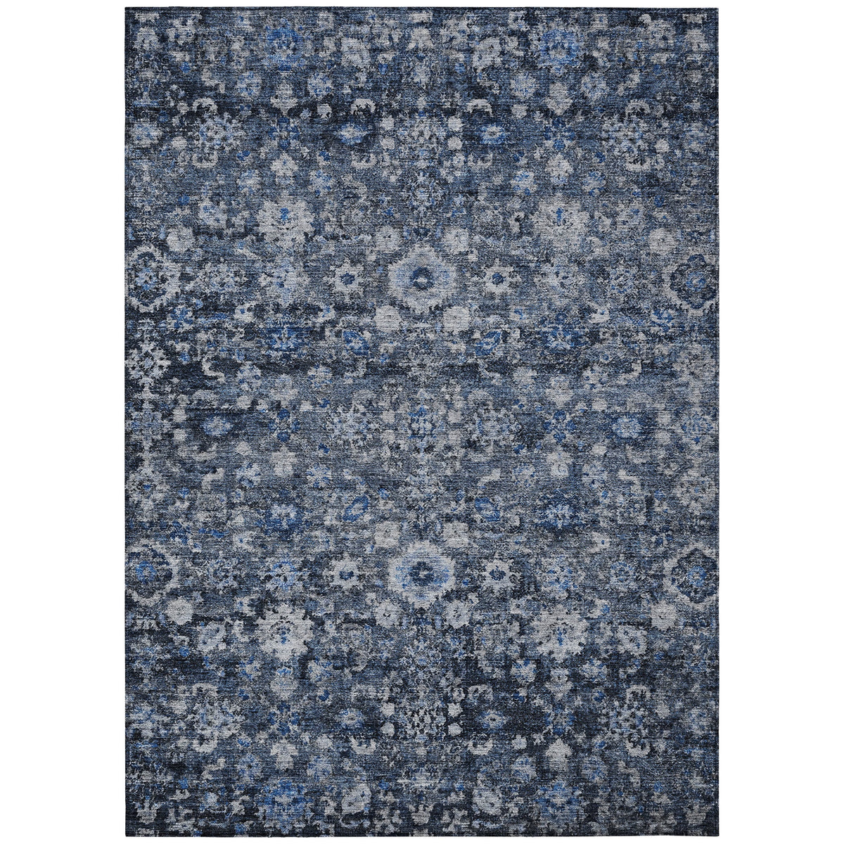Blue 9' x 12' Indoor Outdoor Area Rug Z5260