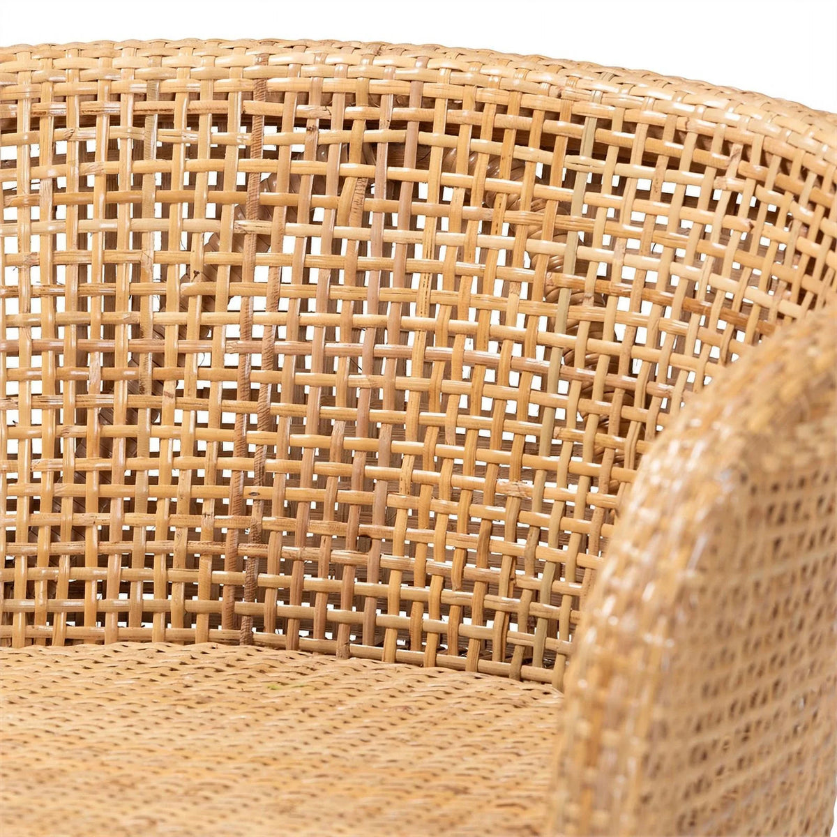 Natural Rattan and Walnut Brown Acacia Wood Counter Stool Q800