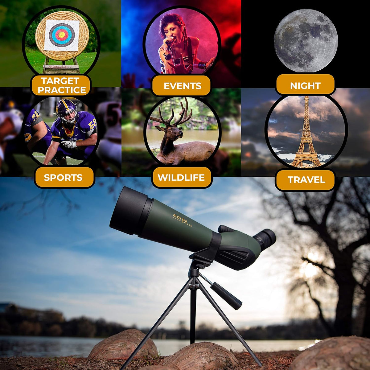 20-60x80 Spotting Scope with Tripod R340142