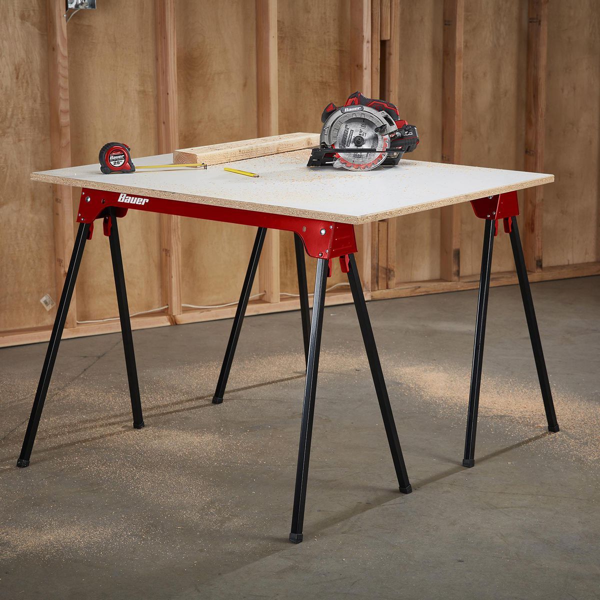 29 in. Steel Folding Sawhorse T534983