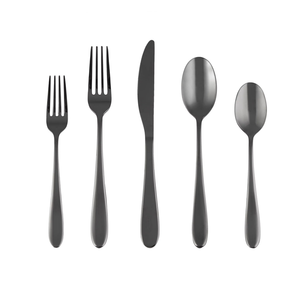 Black 20-Piece Flatware Set E761416