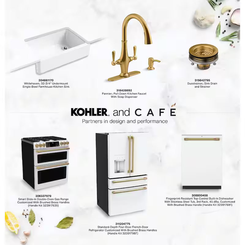 Brushed Brass Dishwasher Handle Kit Q723636