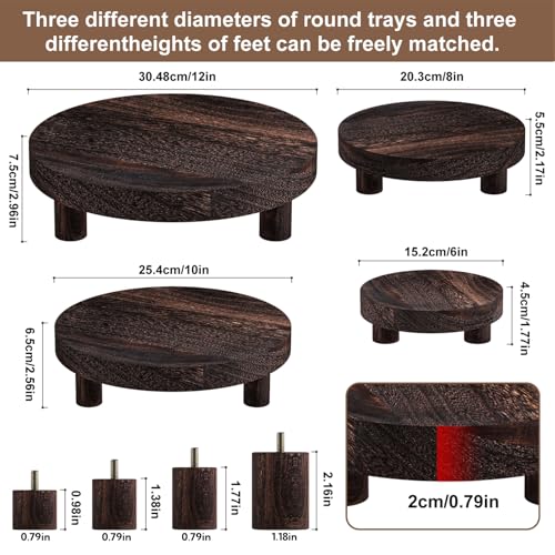 3 Pcs Wood Plant Stand G93790