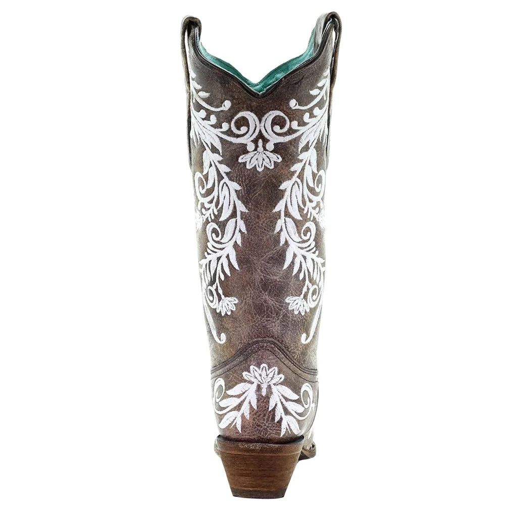 Glow In The Dark Studded Snip Toe Knee High Dress Boots V949