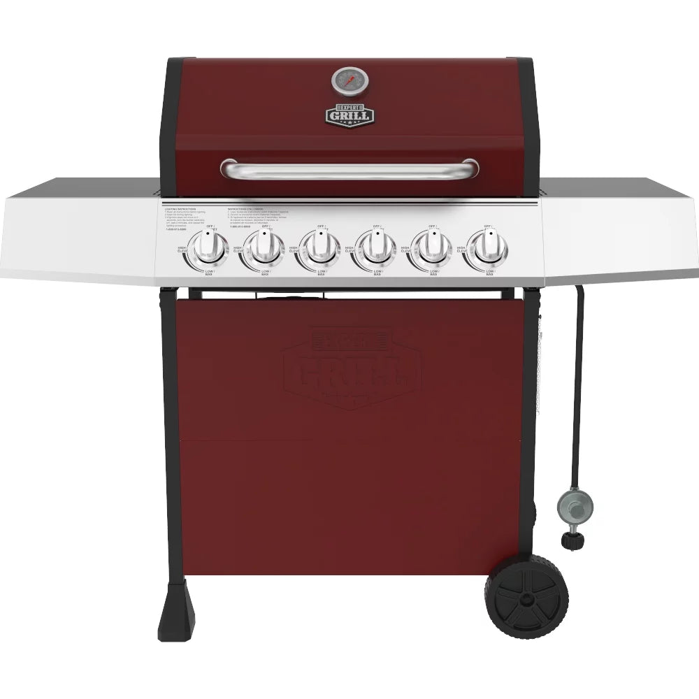 6 Burner Propane Gas Grill in Black G920