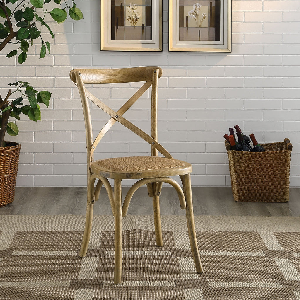 Brown Wood Dining Side Chair J61936