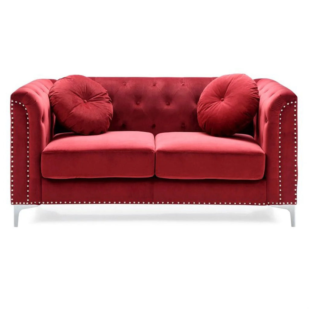 Velvet Sofa Chaise and Loveseat 2-Piece Set Z819012