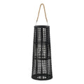 Black Tapered Candle Lantern with Handle L9917
